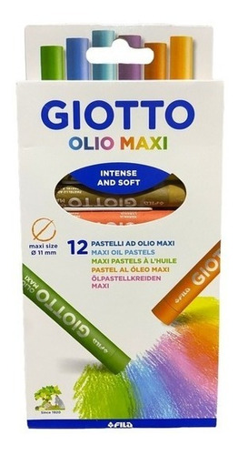 Crayon Pasteles Al Oleo X12 Colores  Giotto Olio 293000es