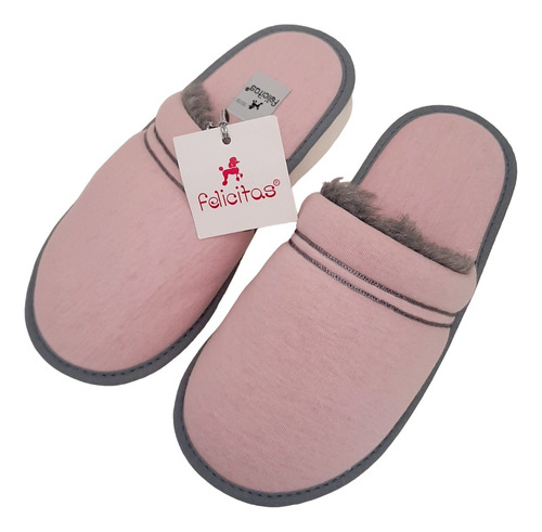 Pantufla Básica Con Interior De Piel Taco Chino Felicitas