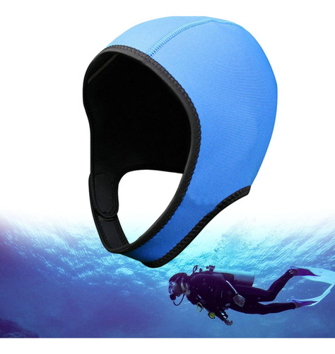 Gorro De Buceo Con Capucha, Gorro De Surf De Neopreno Azul