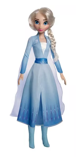 Kit Boneca Elsa e Anna Frozen Gigante 55cm Articulada Realista