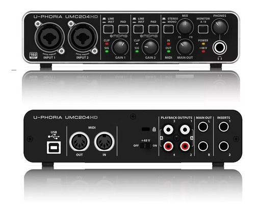 Interface De Audio Behringer U-phoria Umc204hd