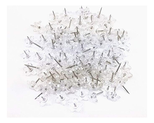 Yueton 100pcs Claro Estrella Del Empuje Tachuelas De Pulgar 