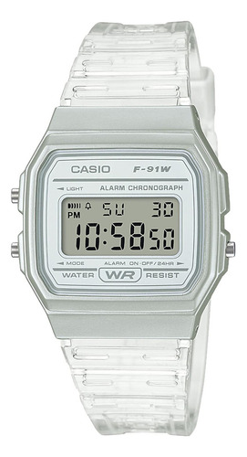 Reloj Casio F 91ws 7jh Blanco Estilo Moderno Importación D