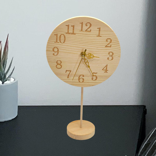 Reloj De Mesa De Madera, Despertador Elegante Portátil Para