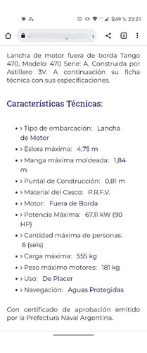 Imagen 15 de 15 de Tango 470 Y Motro Yamaha