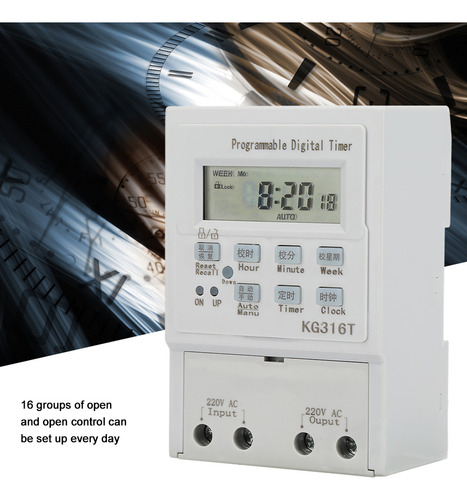Temporizador Digital Timing Mini Ac 220v 1w 30a Programable
