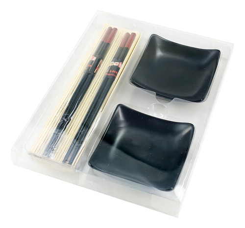 Jogo Com 6 Peças Para Sushi Em Bambu E Ceramica Dynasty