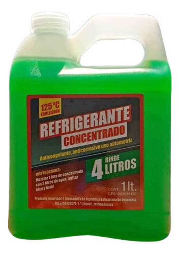 Refrigerante Concentrado Verde, Rojo O Anaranjado