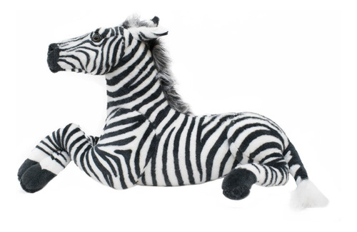 Zebra Realista Deitada 72cm - Pelúcia