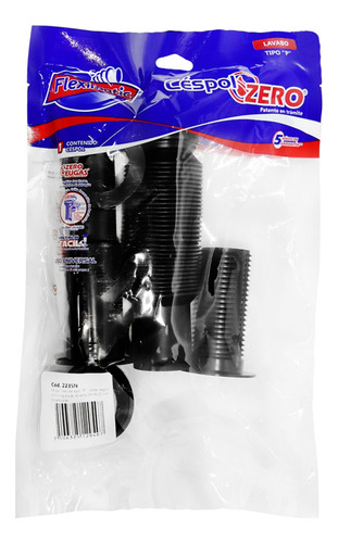 Céspol Flexible Tipo P Negro Extención 55cm Fleximatic 2235n
