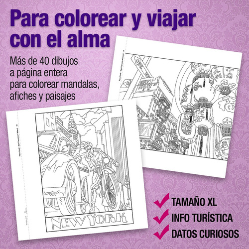 Nueva York, San Francisco, Miami: Libro Turístico P/colorear