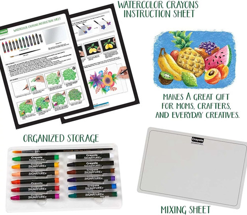 Crayola Signature Premium Acuarela Lápices De Colores Y Pinc