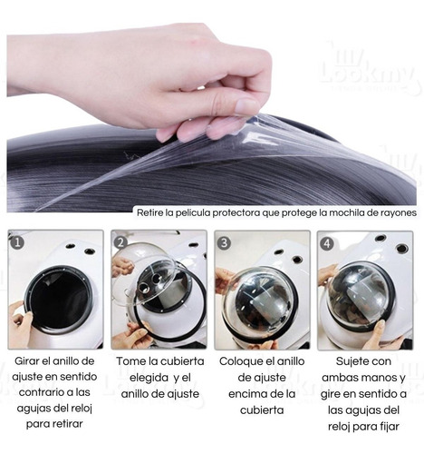 Imagen 7 de 10 de Mochila Bolso Transportadora Perros Gatos Burbuja Rígida