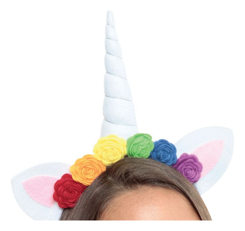 Diadema De Unicornio Flores Disfraz Fiesta Halloween Terror
