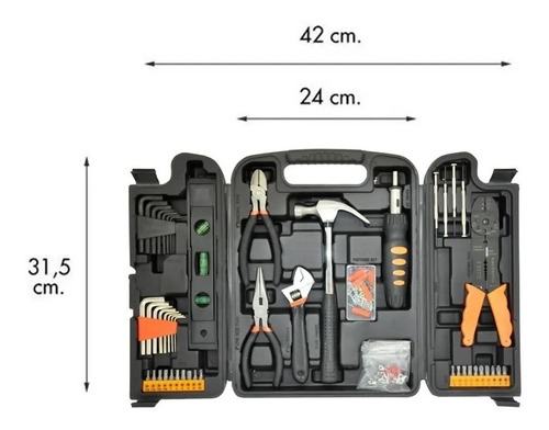 Set Lusqtoff Kit De Herramientas 129 Piezas En Maletin Egs