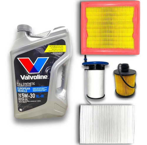 Kit 4 Filtros + Valvoline 5w30 Para Fiat Toro Diesel 2.0