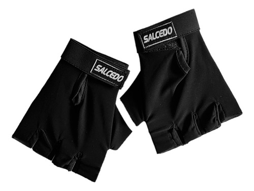 Guantes Licra + Vinipiel Negro Velcro Unisex Salcedo