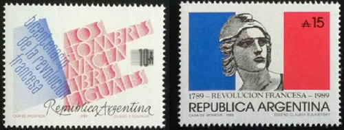 1989 Revolución Francesa - Argentina (serie) Mint