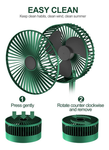 Ventilador De Escritorio Altura Ajustable Con Base Para Celular Silencioso Potente Abanico