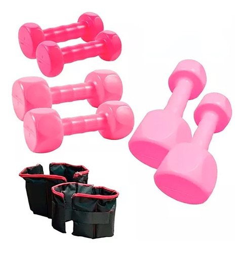 Kit Sport Maniac Set Mancuernas Multicolor + Tobilleras 4kg