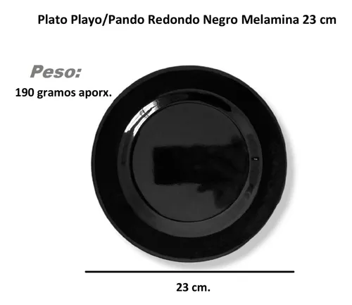 Plato Pando 25 cm Redondo Melamina