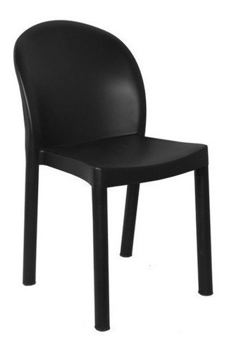 Silla Barcelona Mascardi  Negra Plastico Apilable