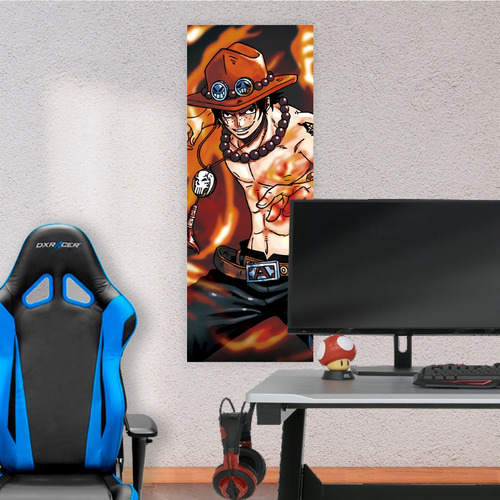 Cuadro Grande 30x80 Cm One Piece Portgas D. Ace Presentacion