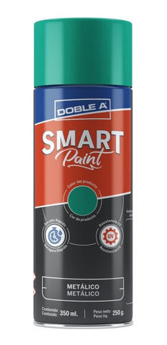 Pintura Aerosol Doble A 350ml Verde Metálico Secado Rapido