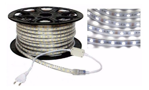 Manguera 25mts Led 5050 Para Exterior Blanco Frio 14w X Mt