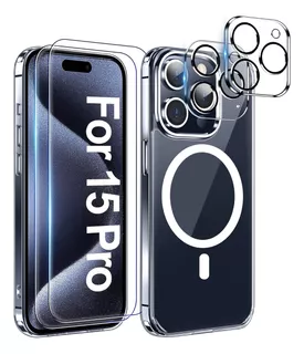 Funda Case + Mica Protectoras Para iPhone 15 Pro Max 15 Plus