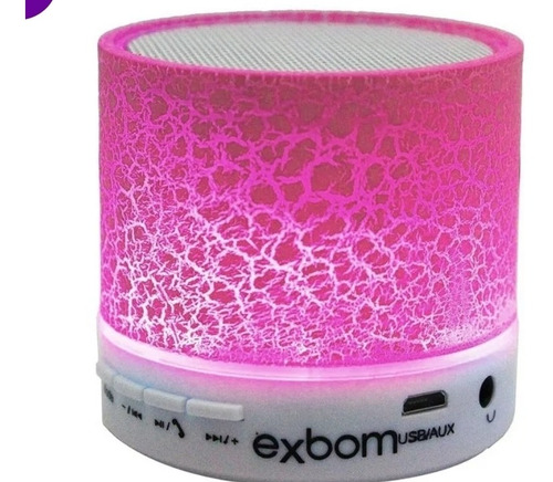 Mini Caixinha Som Bluetooth Luzes Led Rádio Fm Escolhe Cor