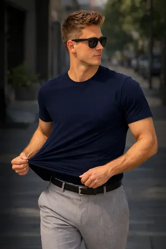 Camiseta Basica Modal Masculina Algodao Malha Peruana