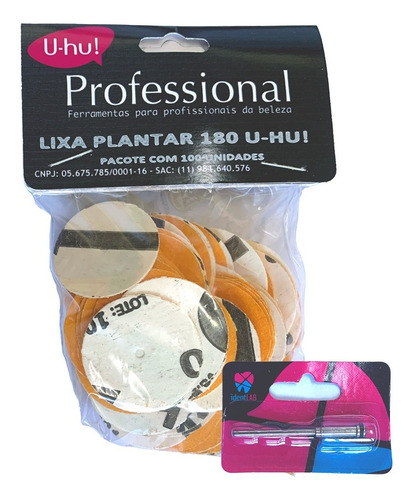 Lixa Plantar 180 U-hu! 100 Und Com Mandril