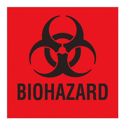 Etiqueta Adhesiva  Biohazard  - 15x15cm, Papel - Uline