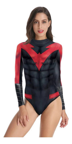 Batman - Nightwing Bikini Traje De Bañocosplay Sexy Rojo