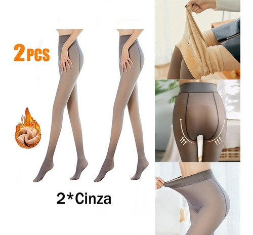 Panty De Lana Térmica Translúcida Para Mujer 2pcs 320g