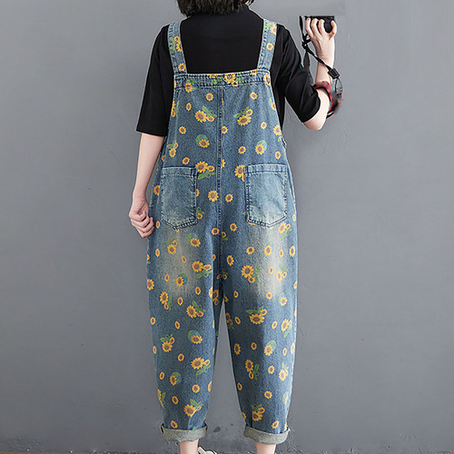 Mono De Mezclilla Para Mujer, Pantalones De Mezclilla Holgad