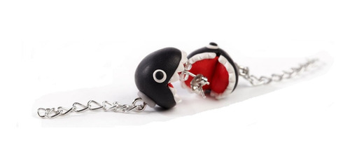 Arete Pendiente Chain Chomp Mario Lindo Arcilla 1 Par