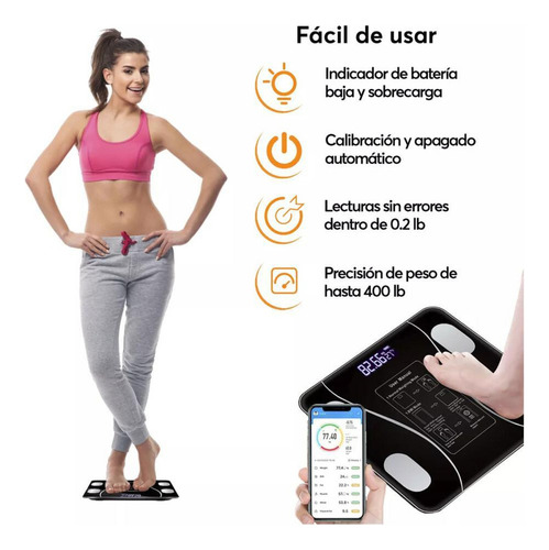 Balança Eletrônica De Banheiro Digital Inteligente Com