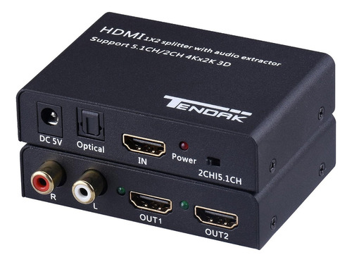 Bifurcador Hdmi 4k Con Extractor De Audio Spdif