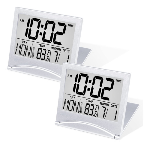 Betus Reloj Despertador Digital De Viaje, Calendario Plegabl