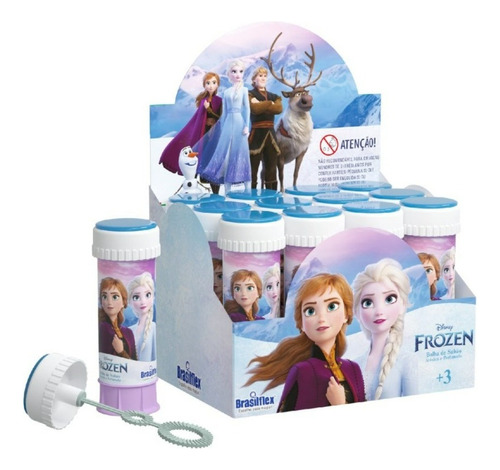 Bolinha De Sabão Frozen Disney 24u Lembrancinha C Jogo Tampa