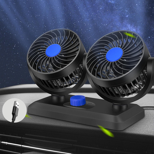 Ventilador Plegable De Doble Cabeza Para Automóvil, 5v