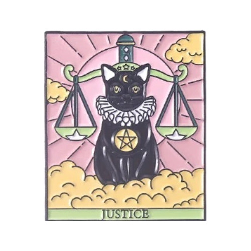 Pin Metálico Cartas Tarot Gatos Gatitos Esmaltado