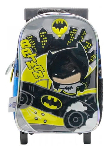 Mochila Infantil Crisko Batman Con Ruedas Escolar 30,5cm