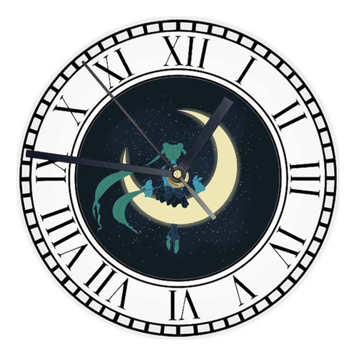 Reloj Redondo Madera Brillante Sailor Moon Mod 403