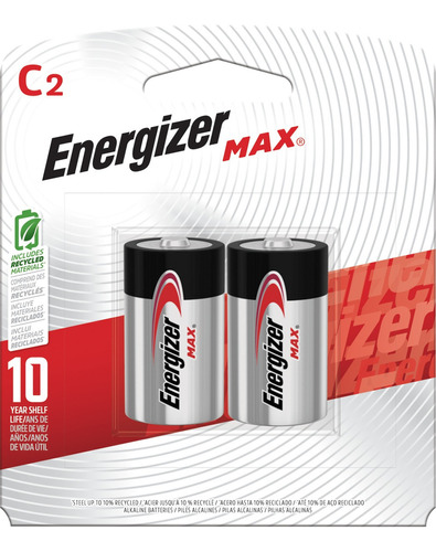 Pilas Energizer Max Alcalina C 2pk