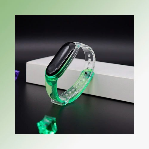 Malla Pulsera Silicona Transparente Bi Color Mi Band 5 Y 6