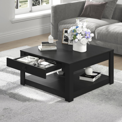 Galano Philia Mesa De Centro Rectangular Moderna Con Cajón