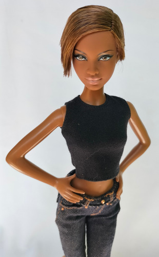 Barbie Basics Jeans, Colección2, Modelo 08, Molde Mbili,afro (Usado)